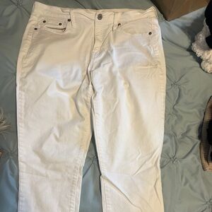 GAP White Straight-Leg jeans